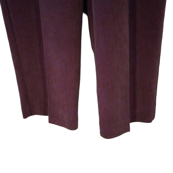 Purple Pull On Pants Alfred Dunner Pockets Straight Leg Textured Soft NWT 10 - Picture 5 of 9